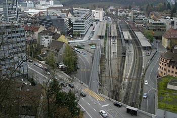 Les voies de la gare CFF - Baden - © Norbert Pousseur