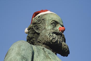 Statue � la tête au nez rouge d'August Kekulé - Bonn - © Norbert Pousseur