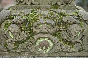 Bas relief à la tête moussue - Bonn - © Norbert Pousseur