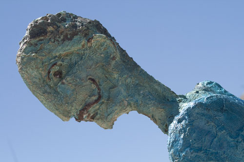 Tête de saltimbanque de la sculpteur Sophie Pigeon - Bordeaux - © Norbert Pousseur