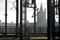 Traversée du Rhin par le pont  du chemin de fer - Cologne - Koeln - © Norbert Pousseur