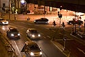 Traffic routier de nuit sous le pont du chemin de fer - Cologne - Koeln - © Norbert Pousseur