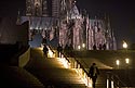 La montée de nuit vers la cathédrale - Cologne - Koeln - © Norbert Pousseur