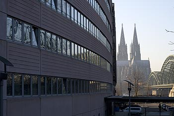Vue sur la cathédrale depuis le Hyatt Regency - Cologne_ Koeln - © Norbert Pousseur
