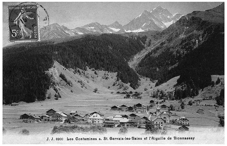 Les Contamines-Montjoie en 1908 - carte postale