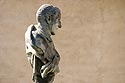 Visage de profil  de la tête sculptée de Louis Braille à  Coupvray - © Norbert Pousseur