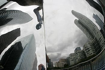 Reflets à 180 degrés - La Défense - © Norbert Pousseur