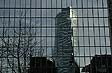 © Norbert Pousseur - Quartier La Défense - Paris - Tour de verre sur verre à l'esplanade de la Défense