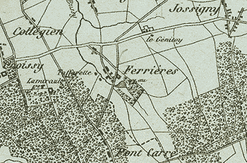 Carte de 1883 de Ferrières de l'atlas Migeon