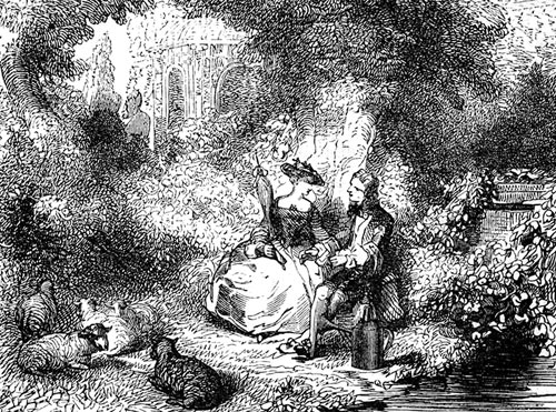 La fontaine de Jacqueline aux cheveux d'or - Reproduction © Norbert Pousseur