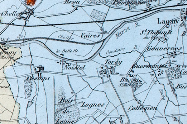 Carte de 1883 de Torcys - reproduction © Norbert Pousseur