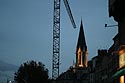 Flêche éclairée de l'église St Georges - Lyon- © Norbert Pousseur