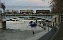 Train de marchandise sur le pont ferroviaire - Lyon - © Norbert Pousseur