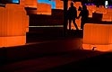Phase orange des cubes des Terrasses de la Guillotière - Lyon - © Norbert Pousseur