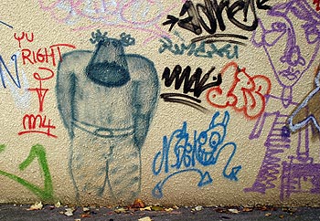 Graffiti  gribouilli - Lyon- © Norbert Pousseur