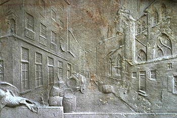 Rue aux tonneliers, Bas relief - Lyon- © Norbert Pousseur