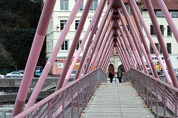 Passerelle piétonne de l'homme de la Roche - Lyon- © Norbert Pousseur