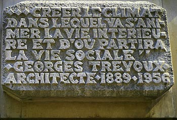 Inscription de Georges Trevoux, architecte - Lyon- © Norbert Pousseur