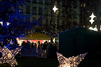 Les baraques du marché de Noël - Lyon - © Norbert Pousseur