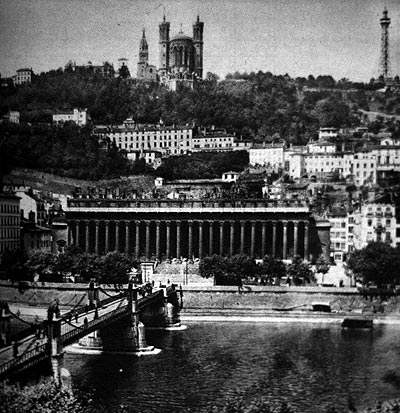 Le palais de justice en 1931 - Lyon  - reproduction © Norbert Pousseur