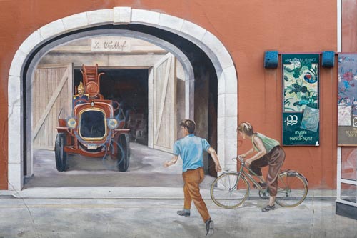 Garage en trompe-l'oeil - Mulhouse - © Norbert Pousseur