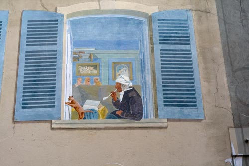 Homme à la pipe et au chat - Mulhouse - © Norbert Pousseur