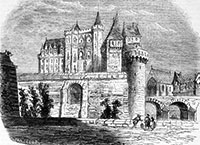 Reproduction du château de Nantes vers 1850 - © Norbert Pousseur