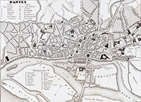 Reproduction de Nantes en carte 1835 - © Norbert Pousseur