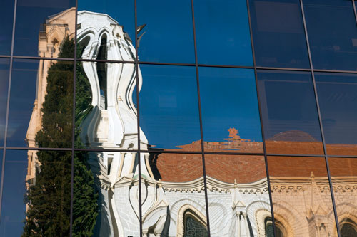 Reflet de la cathédrale - Nice - © Norbert Pousseur