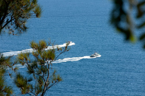 Deux yachts sur la mer - Nice - © Norbert Pousseur