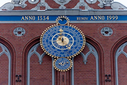 Horloge de la maison des Têtes noires - Riga - © Norbert Pousseur Horloge de la maison des Têtes noires - Riga - © Norbert Pousseur