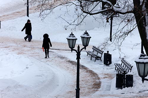 Parc central sous la neige - Riga - © Norbert Pousseur