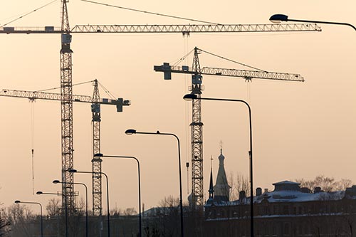 Grues au dessus de Riga - Riga - © Norbert Pousseur