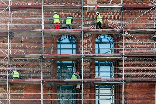 Façade des Doms en cours de restauration - Riga - © Norbert Pousseur