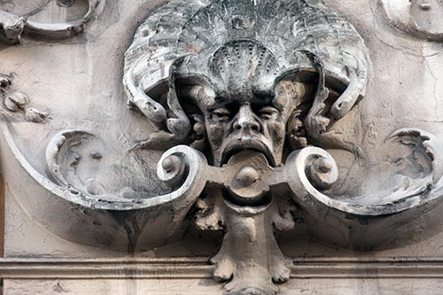 Visage allégorique - Riga - © Norbert Pousseur Visage allégorique - Riga - © Norbert Pousseur