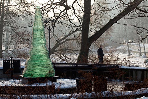 Arbre de Noël en verre - Riga - © Norbert Pousseur