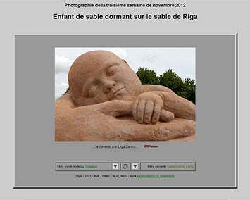 Page sur les sculptures sur sable - © Norbert Pousseur