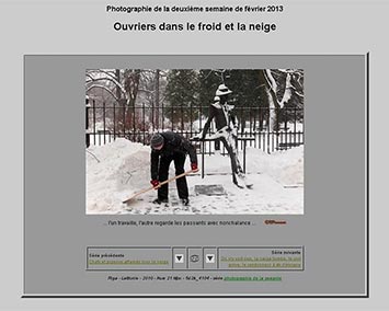 Page sur le déblaiement de la neige à Riga - © Norbert Pousseur