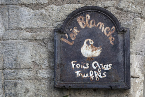 Enseigne à l'oie blanche - Sarlat - © Norbert Pousseur