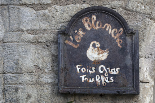 Enseigne à l'oie blanche - Sarlat - © Norbert Pousseur