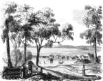 Zoom sur Rade de Singapour vers 1827 - gravure reproduite et restaurée numériquement par © Norbert Pousseur