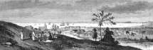 Zoom sur Deuxième rade de Singapour vers 1860 - gravure reproduite et restaurée numériquement par © Norbert Pousseur
