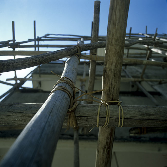 Bamboo scaffolding in Singapore - © Norbert Pousseur Bamboo scaffolding in Singapore - © Norbert Pousseur