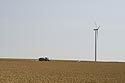 Eolienne dans champ de bl� - St-Quentin - © Norbert Pousseur