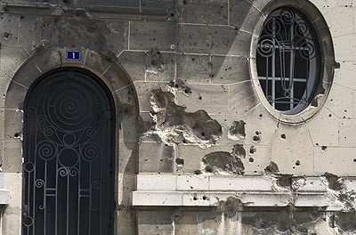 Traces de mitraille - St Quentin dans l'Aisne - © Norbert Pousseur