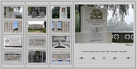 Monuments en mémoire de, à St Quentin dans l'Aisne -  © Norbert Pousseur