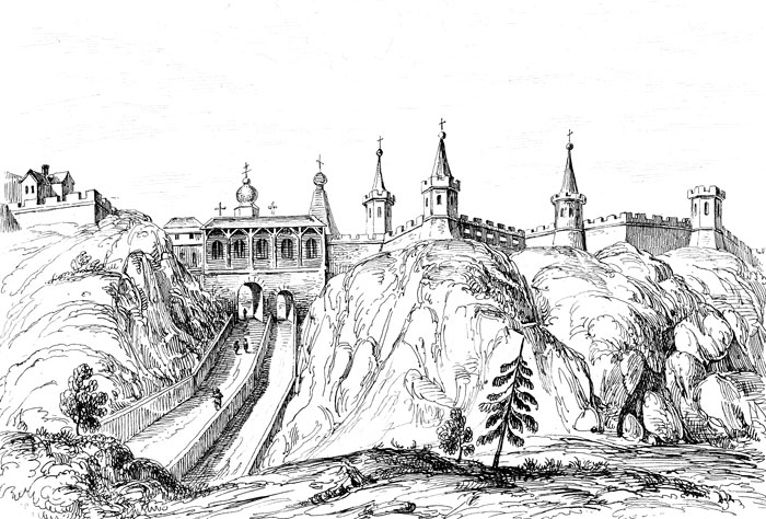 Gravure du château de Tobolsk - reproduction © Norbert Pousseur