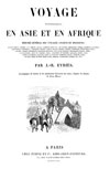 Page de garde de Voyage en Asie et en Afrique - reproduction © Norbert Pousseur