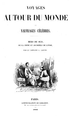 Page de garde de volume 5 du Voyage autour du Monde de G Lafond - reproduction © Norbert Pousseur